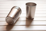Stainless Steel Pint Cup | Stacking & Reusable Drinking Set for Hot & Cold Drinks | Anti Scratch, Non Slip, Non Fade & BPA Free | for Travel & Camping