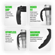 Handle for Beast Tumbler | Beast Tumbler Handle Anti Slip Travel Mug Grip | Beast Cup Holder | Beast Tumbler Accessories | Lightweight Tumbler Holder | Cup Handle